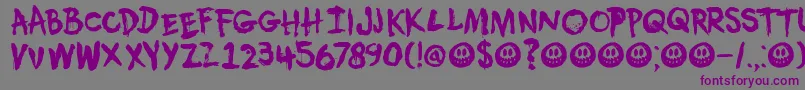 DkUmbilicalNoose Font – Purple Fonts on Gray Background