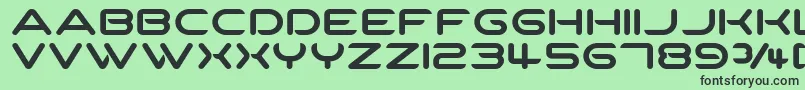 フォントSpartakusRound – 緑の背景に黒い文字