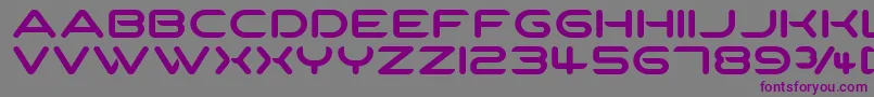 SpartakusRound-fontti – violetit fontit harmaalla taustalla