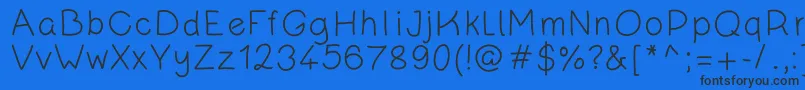 KanadaRegular Font – Black Fonts on Blue Background