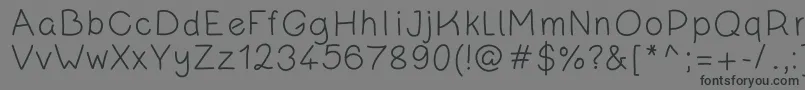 フォントKanadaRegular – 黒い文字の灰色の背景