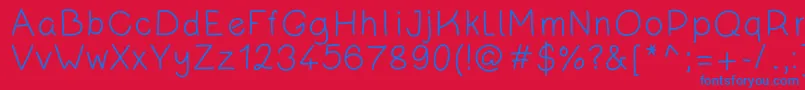 KanadaRegular Font – Blue Fonts on Red Background