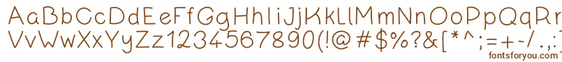 Шрифт KanadaRegular – коричневые шрифты на белом фоне