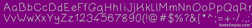 KanadaRegular Font – Green Fonts on Purple Background