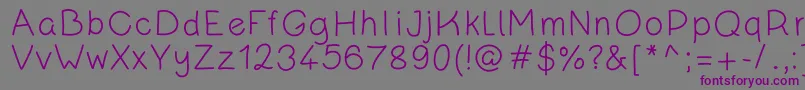 Шрифт KanadaRegular – фиолетовые шрифты на сером фоне