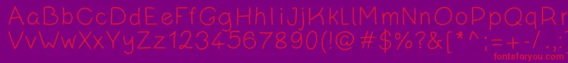 KanadaRegular Font – Red Fonts on Purple Background