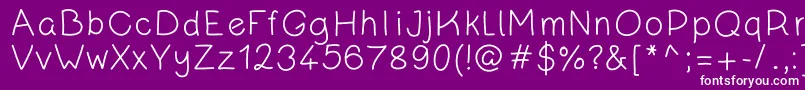 KanadaRegular Font – White Fonts on Purple Background