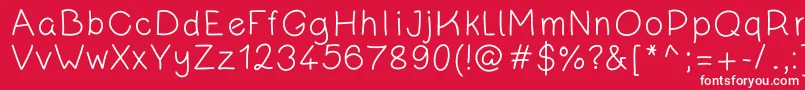 KanadaRegular Font – White Fonts on Red Background