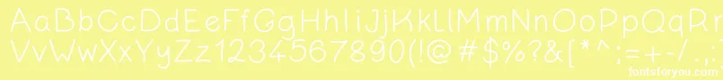 KanadaRegular Font – White Fonts on Yellow Background