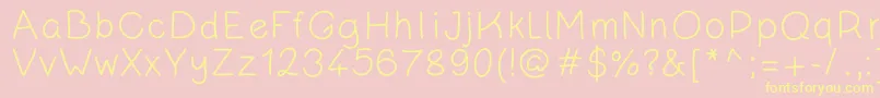 KanadaRegular Font – Yellow Fonts on Pink Background