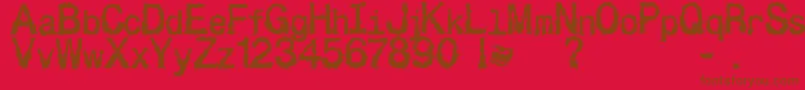 Besign Font – Brown Fonts on Red Background