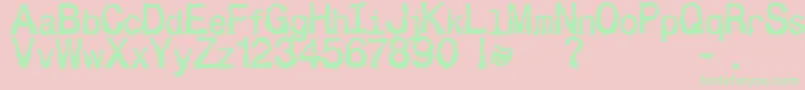 フォントBesign – ピンクの背景に緑の文字