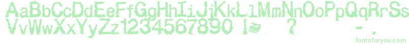 Besign Font – Green Fonts on White Background