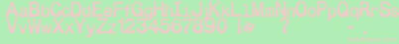 Besign Font – Pink Fonts on Green Background