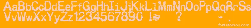 Besign Font – Pink Fonts on Orange Background