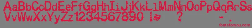 Besign Font – Red Fonts on Gray Background