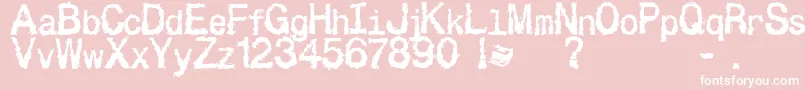 Besign Font – White Fonts on Pink Background