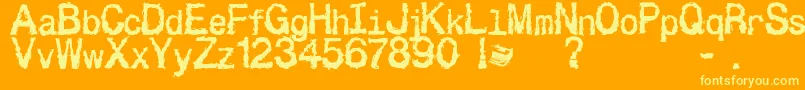 fuente Besign – Fuentes Amarillas Sobre Fondo Naranja