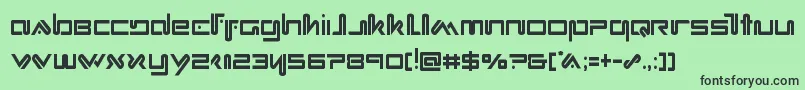 Xephyrcond Font – Black Fonts on Green Background