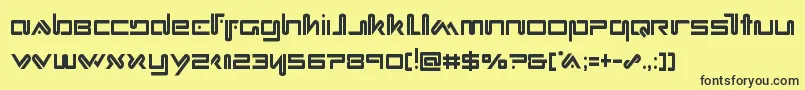 Xephyrcond Font – Black Fonts on Yellow Background