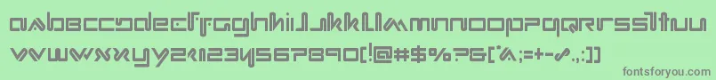 Xephyrcond Font – Gray Fonts on Green Background