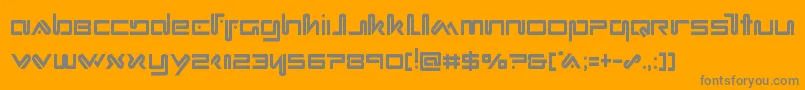 Xephyrcond-Schriftart – Graue Schriften auf orangefarbenem Hintergrund