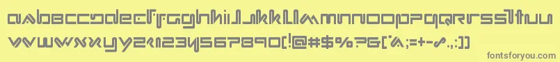 Xephyrcond Font – Gray Fonts on Yellow Background