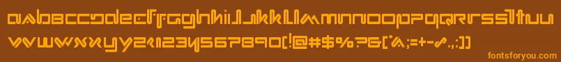 Xephyrcond Font – Orange Fonts on Brown Background