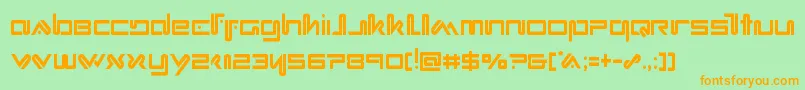 Xephyrcond Font – Orange Fonts on Green Background
