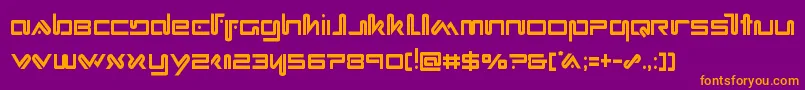 Xephyrcond Font – Orange Fonts on Purple Background