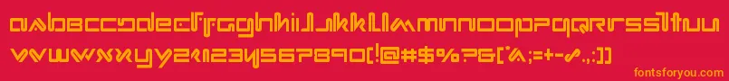 Xephyrcond Font – Orange Fonts on Red Background