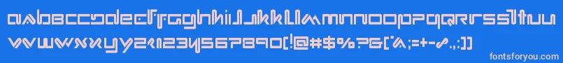 Xephyrcond Font – Pink Fonts on Blue Background