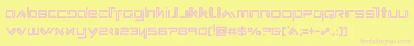 Xephyrcond Font – Pink Fonts on Yellow Background