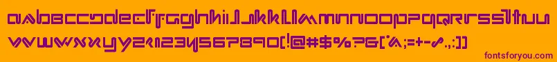 Xephyrcond Font – Purple Fonts on Orange Background