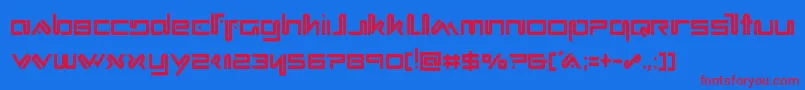 Xephyrcond Font – Red Fonts on Blue Background