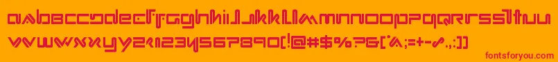 Xephyrcond Font – Red Fonts on Orange Background