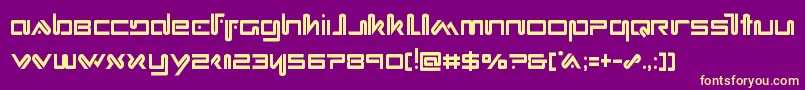 Xephyrcond Font – Yellow Fonts on Purple Background