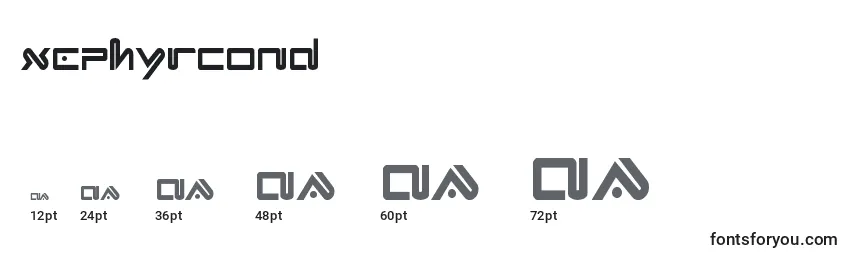 Xephyrcond Font Sizes