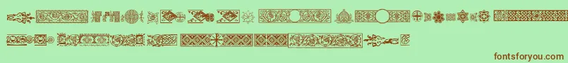 Pfornmtreasures2Regular Font – Brown Fonts on Green Background