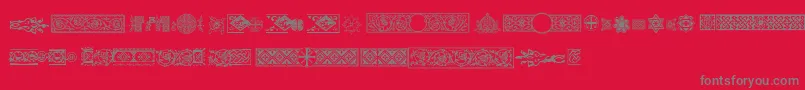 Pfornmtreasures2Regular Font – Gray Fonts on Red Background
