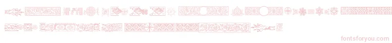 Fonte Pfornmtreasures2Regular – fontes rosa em um fundo branco