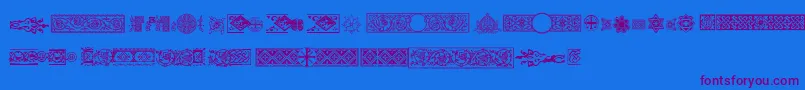 Pfornmtreasures2Regular Font – Purple Fonts on Blue Background