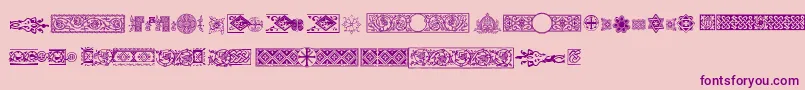 Pfornmtreasures2Regular Font – Purple Fonts on Pink Background