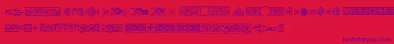 Pfornmtreasures2Regular Font – Purple Fonts on Red Background