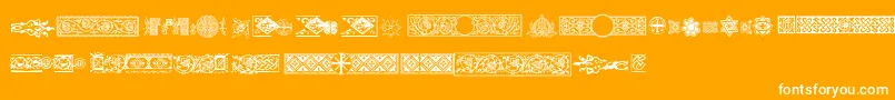 Pfornmtreasures2Regular Font – White Fonts on Orange Background