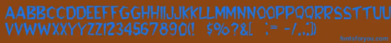 Шрифт BedrockLight – синие шрифты на коричневом фоне