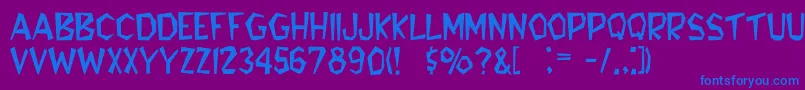 Шрифт BedrockLight – синие шрифты на фиолетовом фоне