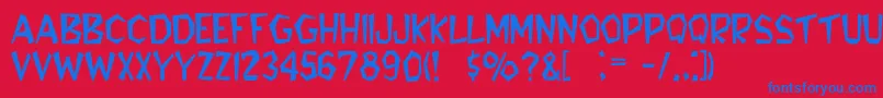 BedrockLight Font – Blue Fonts on Red Background
