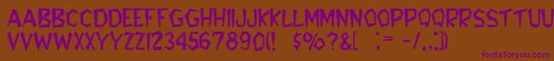 BedrockLight Font – Purple Fonts on Brown Background