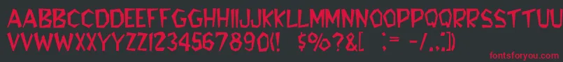 BedrockLight Font – Red Fonts on Black Background
